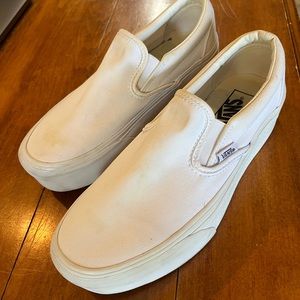 Vans White Platform Sneakers